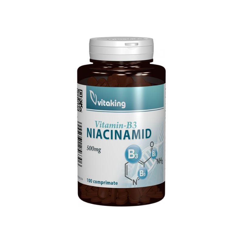 vitamina-b3-niacinamida-500mg-100-comprimate-vitaking