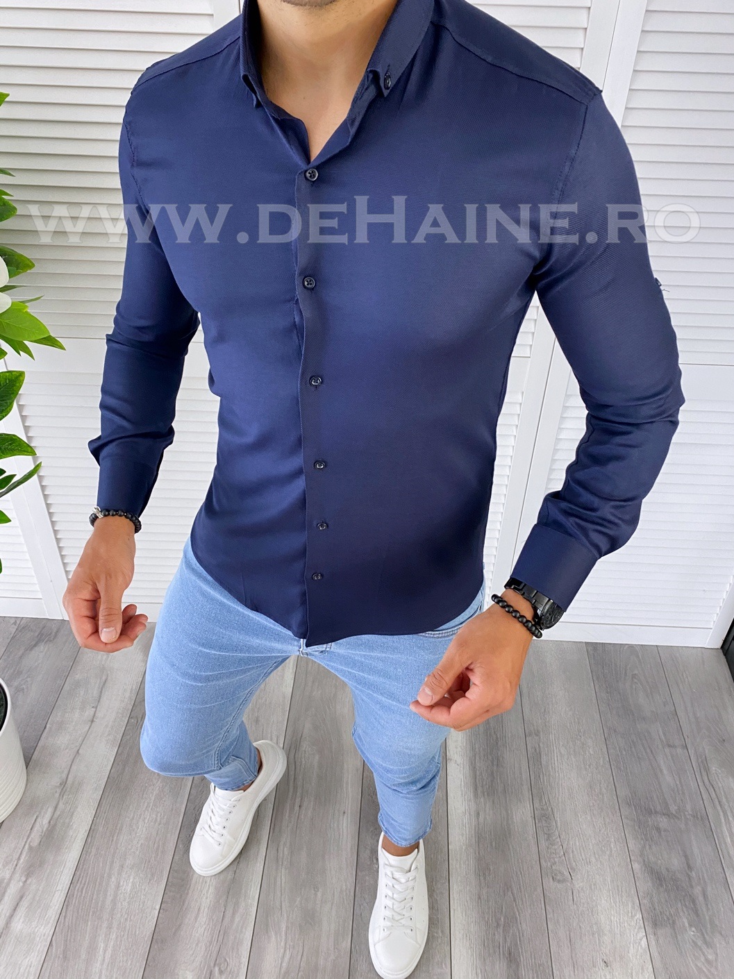 B2685-camasa-barbati-bleumarin-slim-fit-online-zara-Carisma-haine-barbati-a