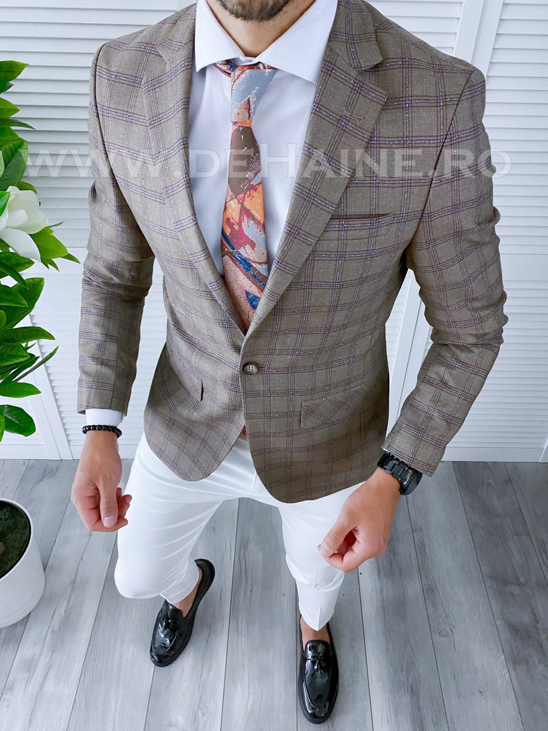 B4260-sacou-barbati-elegant-in-carouri-slim-fit-online-zara-Mansfield-haine-barbati-a
