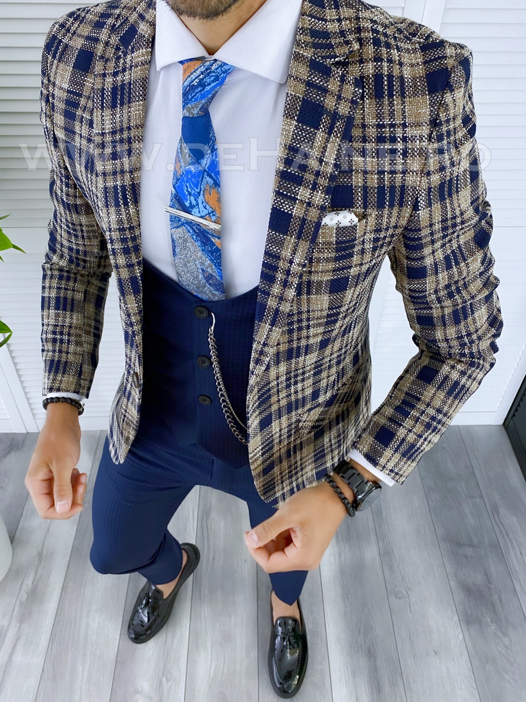 B5289-sacou-barbati-elegant-in-carouri-slim-fit-online-zara-Mansfield-haine-barbati