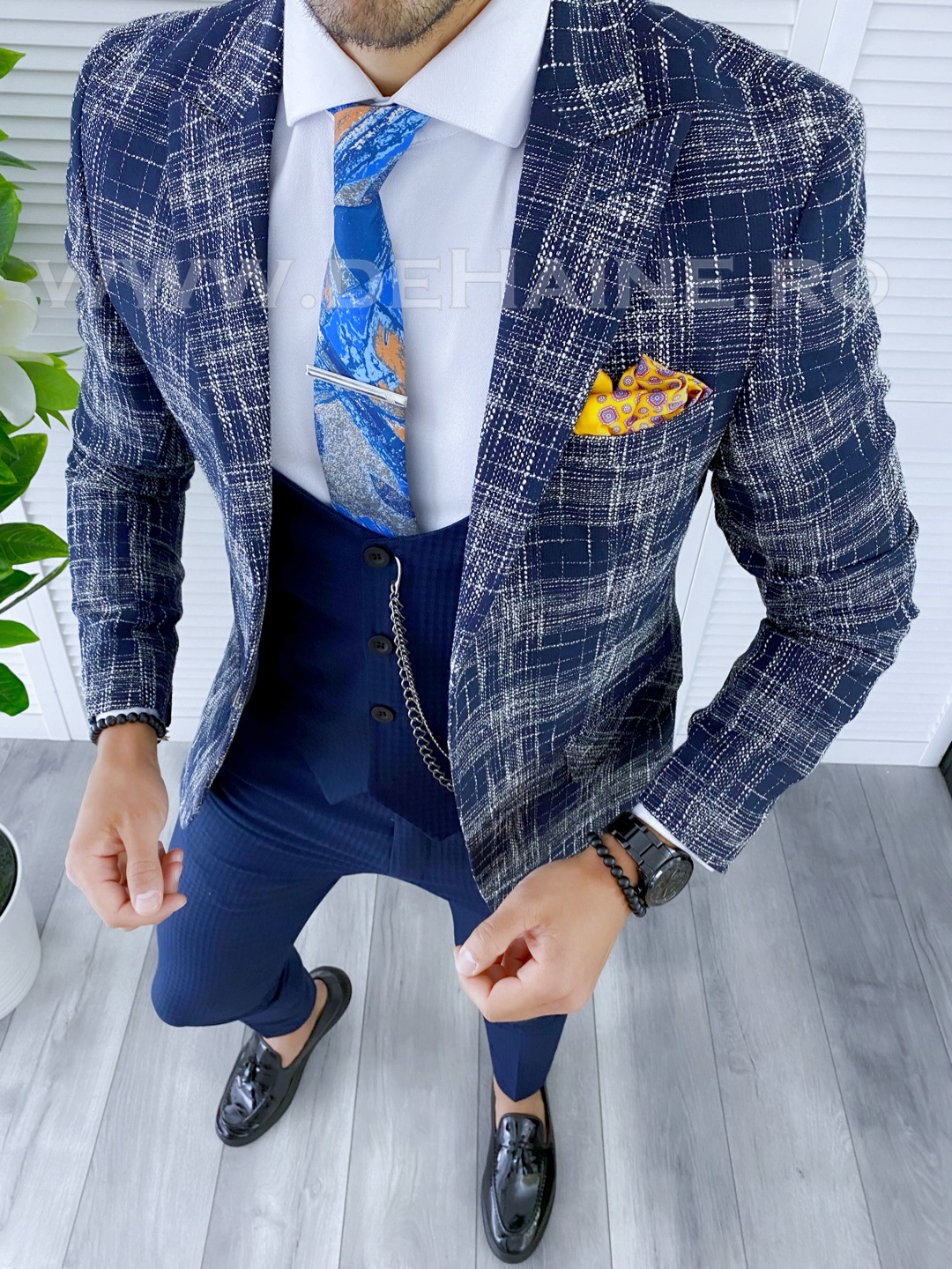 B5303-sacou-barbati-elegant-in-carouri-slim-fit-online-zara-Brandplus-haine-barbati