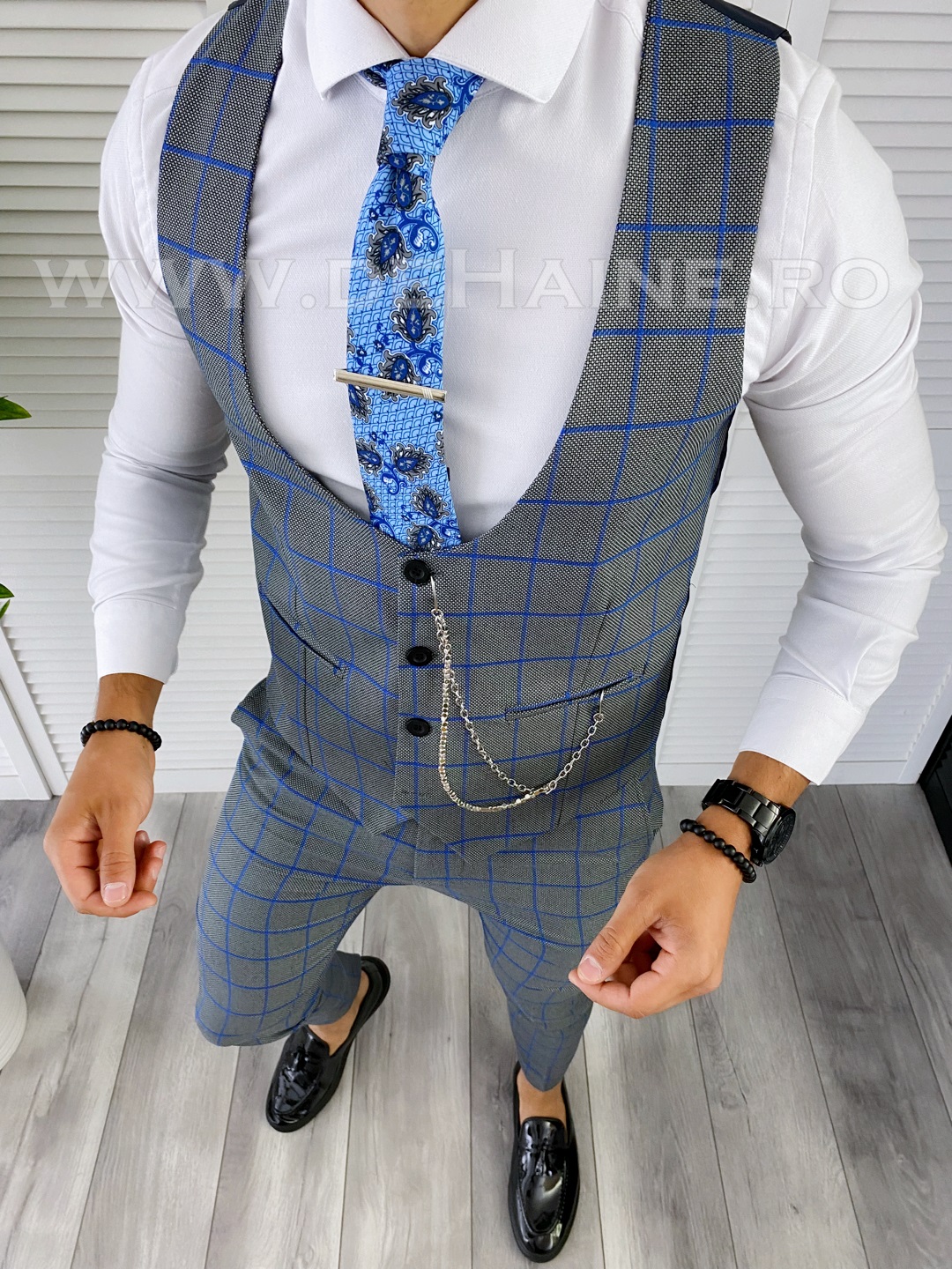 B5548-compleu-in-carouri-barbati-gri-elegant-slim-fit-online-zara-DJplus-haine-barbati-b