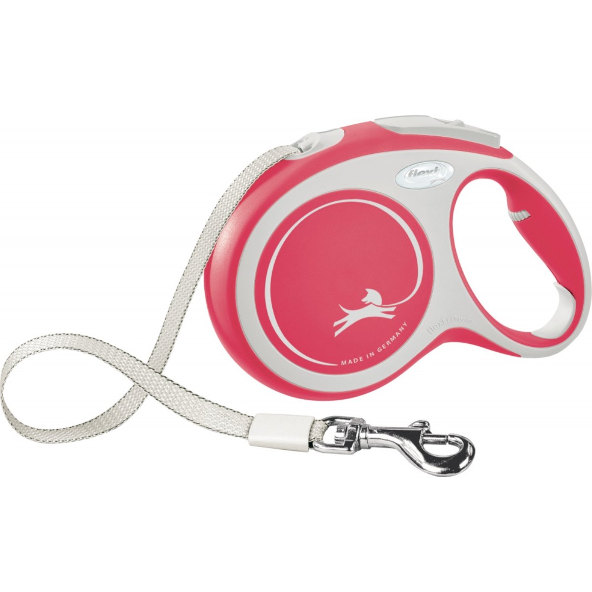 FLEXI-New-Comfort-L-lesa-retractabila-caini-50kg-banda-8m-rosu-17556