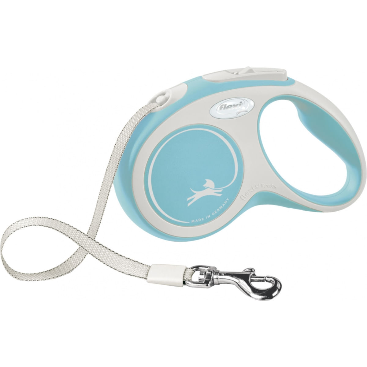FLEXI-New-Comfort-S-lesa-retractabila-caini-15kg-banda-5m-albastru-deschis-18509