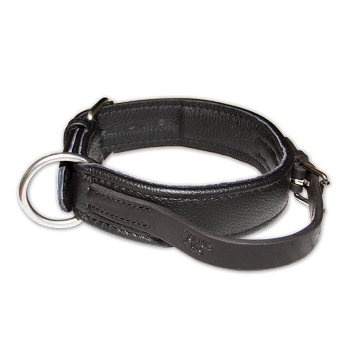 JULIUS-K9-ECO-leather-zgarda-ajustabila-cu-maner-caini-piele-40mm-x-45cm-negru-14433