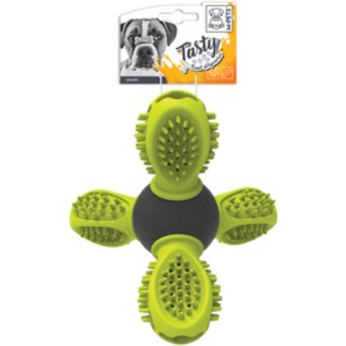M-PETS-Saturn-jucarie-interactiva-caini-S-L-eliberare-recompense-dentitie-cauciuc-verde-14cm-1