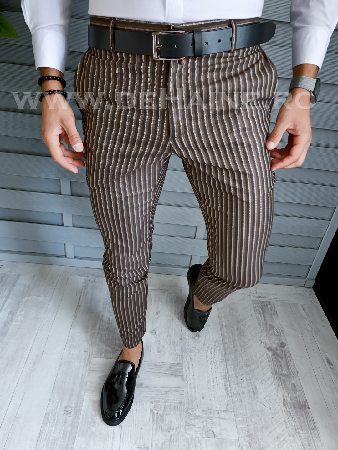 PANTALONI-BARBATI-ONLINE-ZARA-BLACK-OFF-B1749-MARO