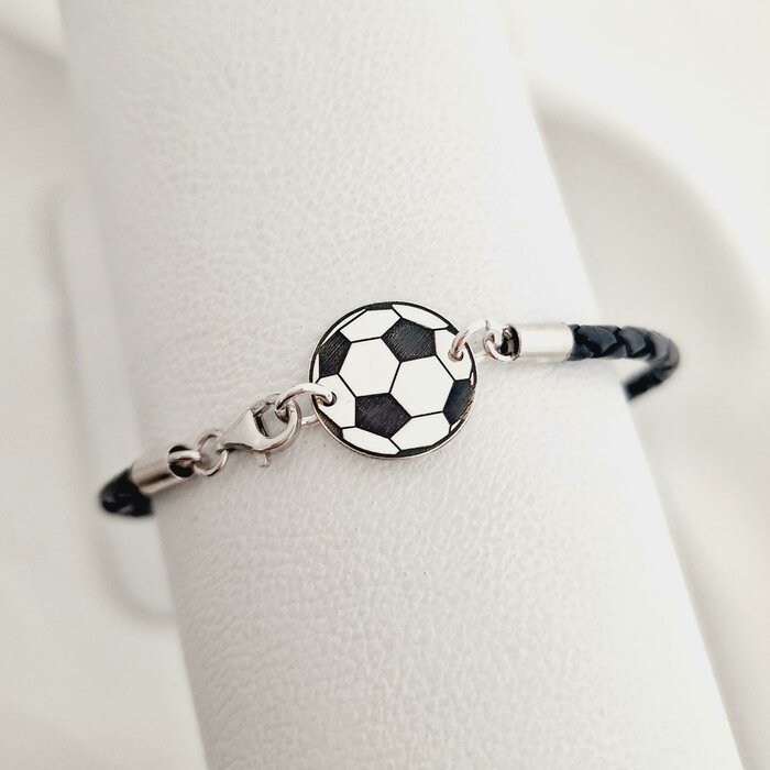 bratara-minge-de-fotbal-argint-925-piele-impletita-96683-4