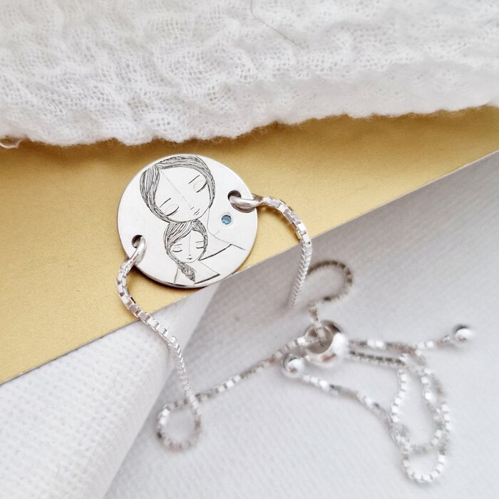 bratara-personalizata-cu-diamant-natural-mama-si-fiica-lantisor-glisant-ajustabil-argint-925-78431-4