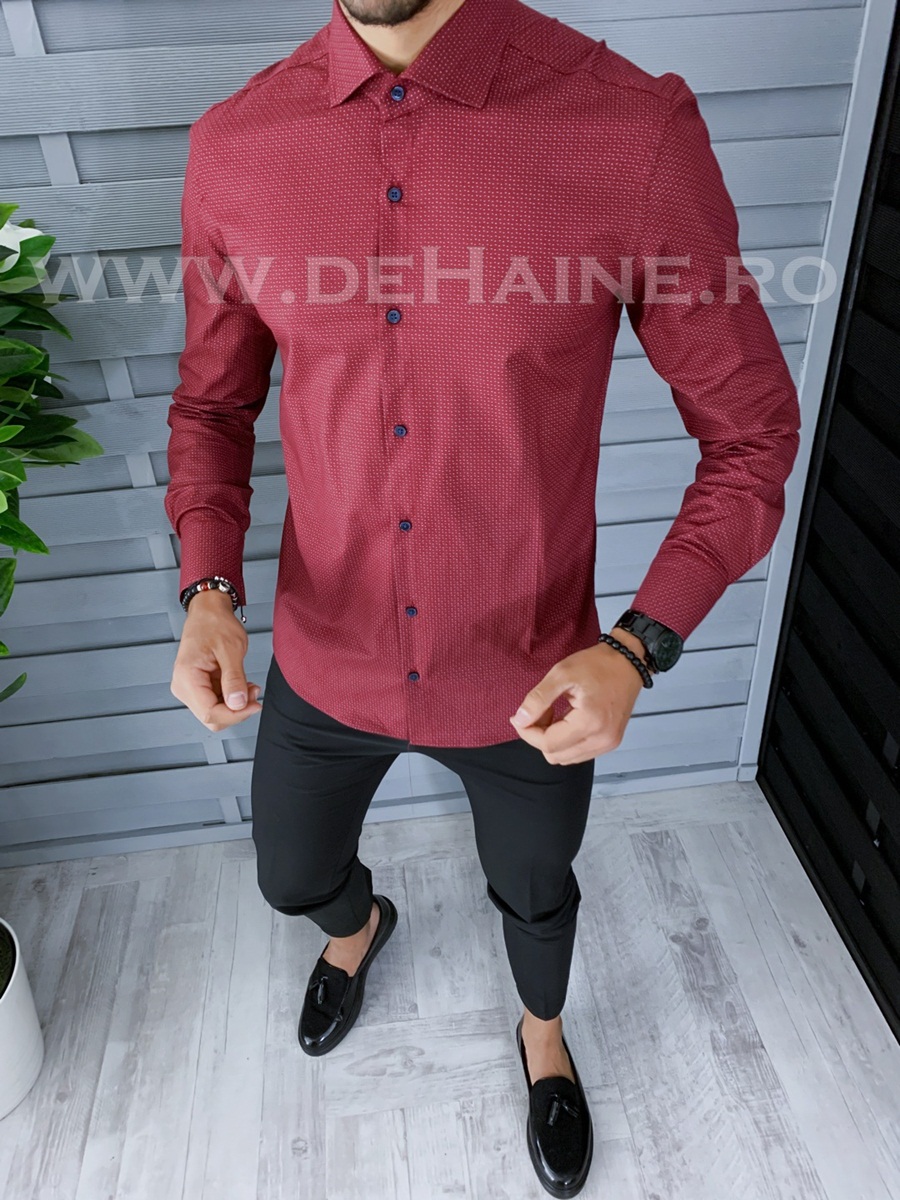 camasa-barbati-online-zara-Zodrac-B1426-grena