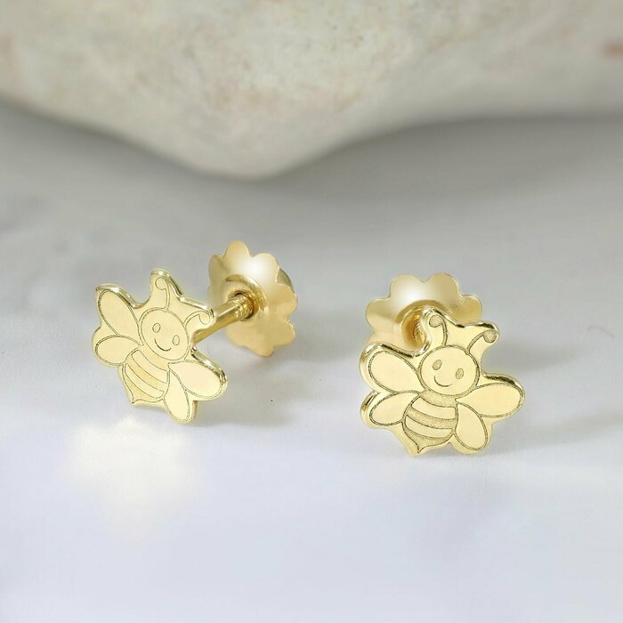 cercei-copii-bebe-model-albinuta-aur-galben-14k-inchizatoare-cu-filet-34571-4