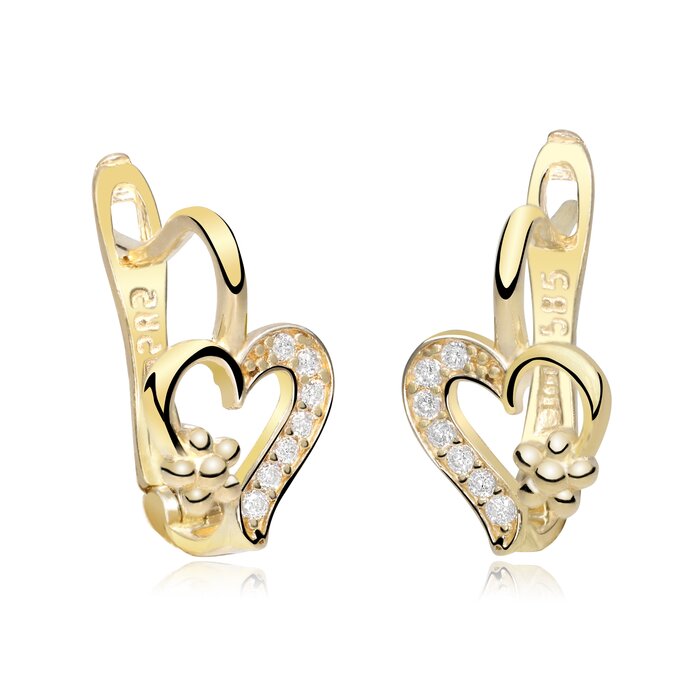 cercei-copii-bebe-model-precious-heart-aur-galben-14k-inchizatoare-sigura-cu-tortita-54512-4