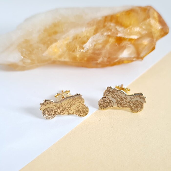 cercei-personalizati-motocicleta-kawasaki-aur-galben-14k-inchidere-tip-surub-38773-4