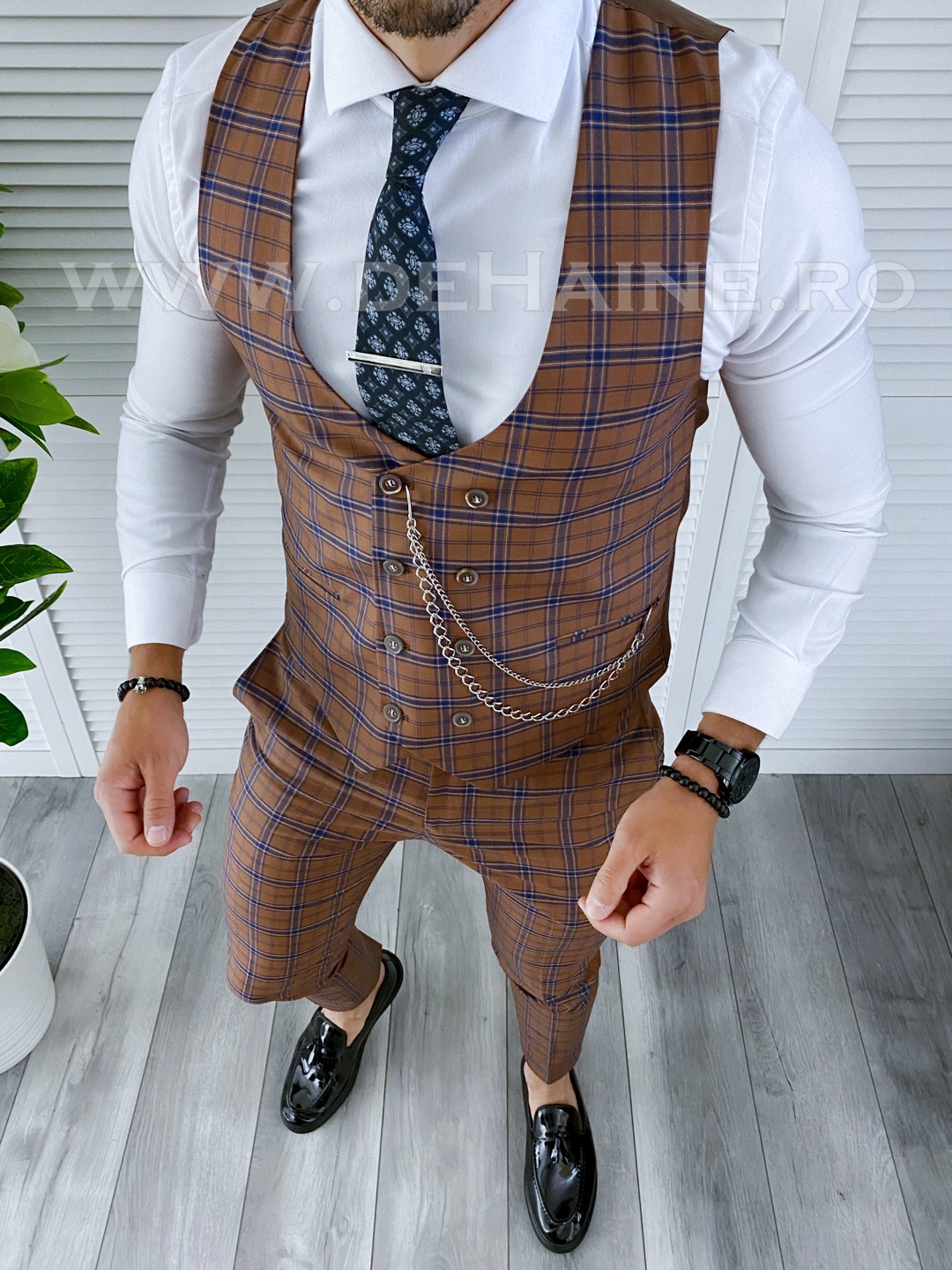 compleu-barbati-pantaloni-vesta-in-carouri-slim-fit-online-zara-Mansfield-B4207-haine-barbati-b
