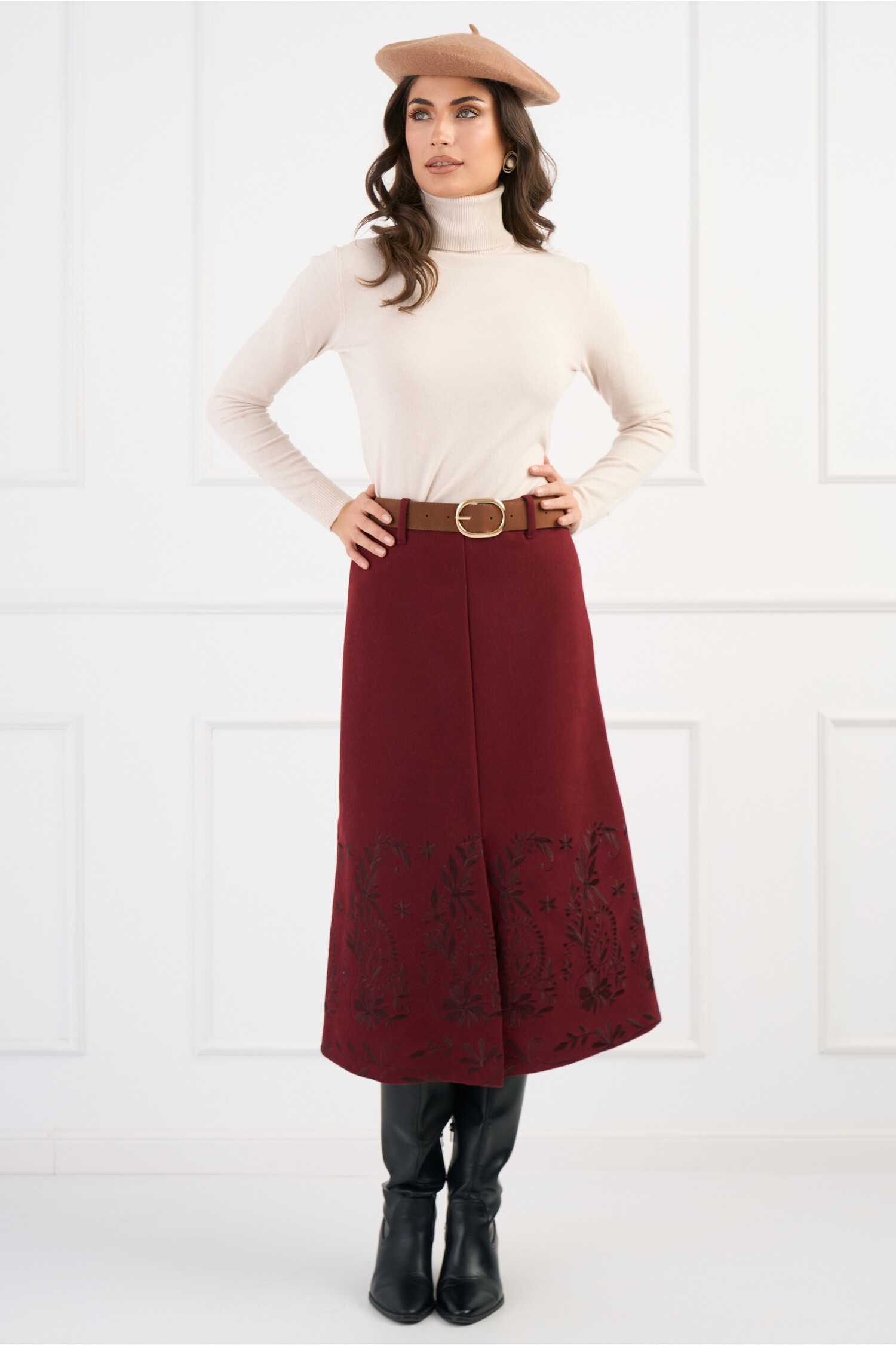 fusta-midi-din-stofa-burgundy-cu-broderie-si-curea-1341392-1086782-4