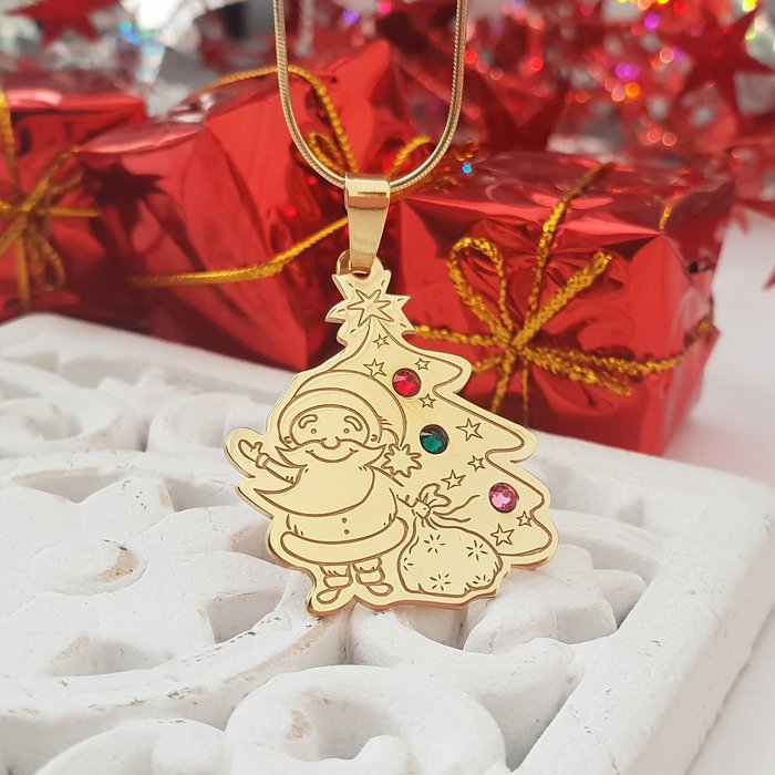 lantisor-cu-pandantiv-personalizat-de-craciun-mos-si-brad-argint-925-placat-cu-aur-galben-14k-cristale-swarovski-24238-4