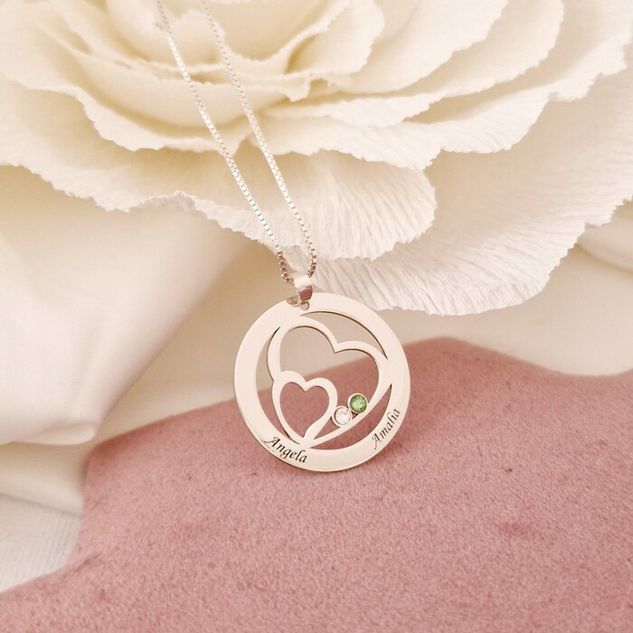 lantisor-familie-unita-inimi-in-disc-2-nume-si-cristale-swarovski-argint-925-72806-4