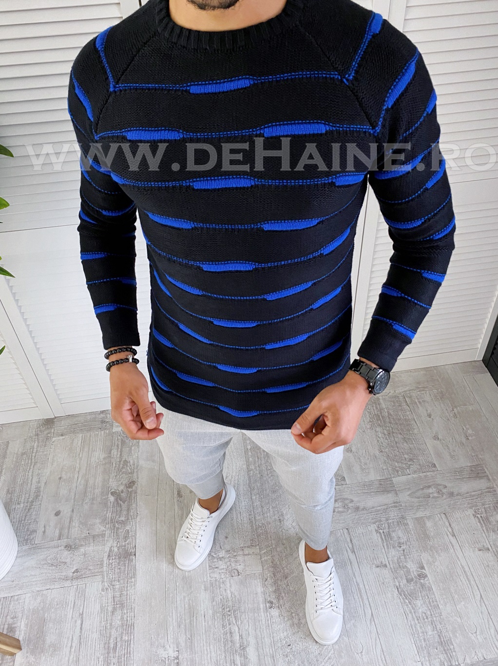 pulover-barbati-online-zara-Eksi1-T3622-bleumarin