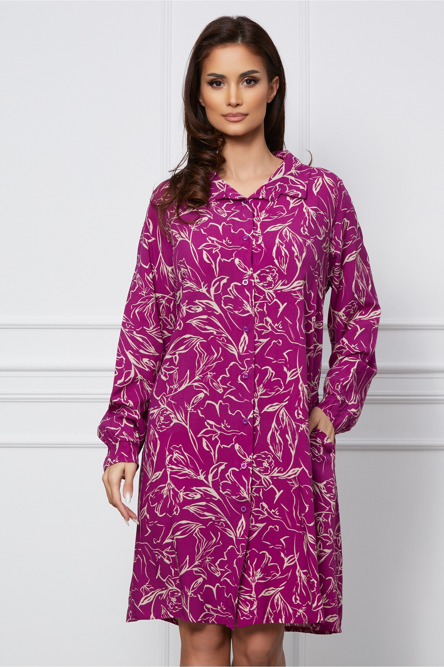 rochie-alma-magenta-tip-camasa-cu-imprimeuri-bej-1257958-1019920-4