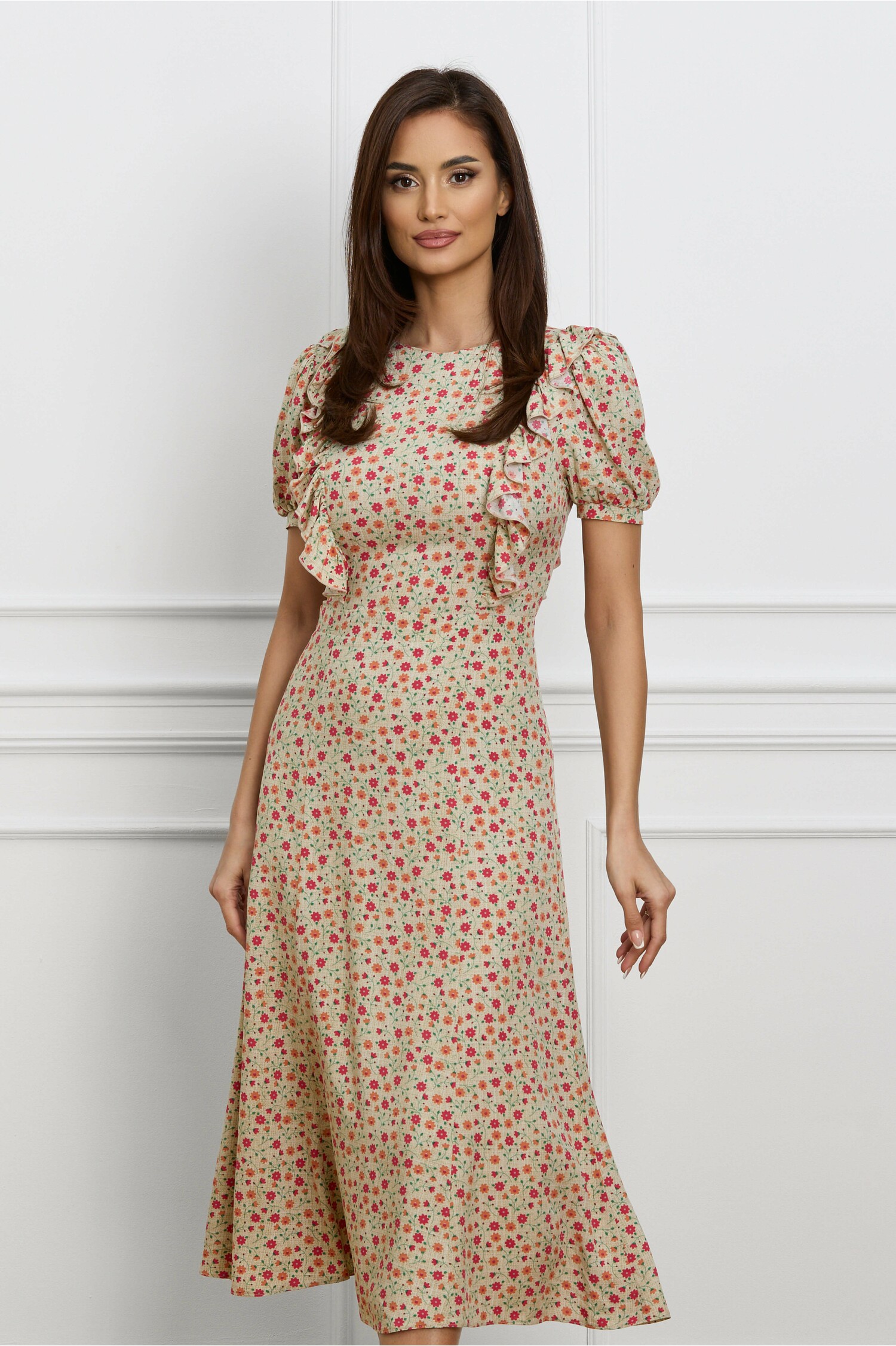 rochie-dy-fashion-bej-cu-floricele-corai-si-volane-pe-umeri-1273999-1031215-4