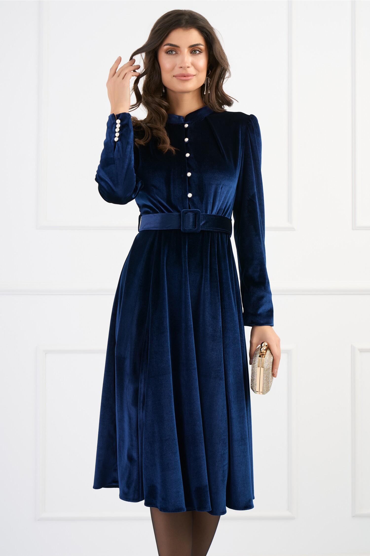 rochie-dy-fashion-eleganta-din-catifea-bleumarin-cu-nasturi-si-curea-in-talie-1342241-1086938-4