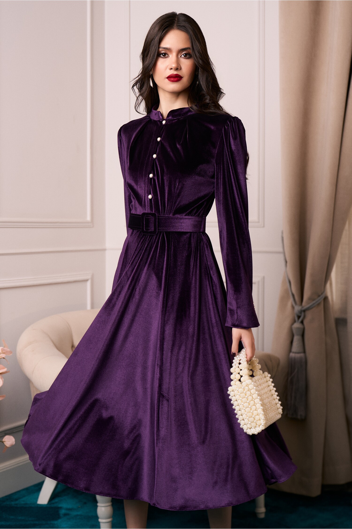 rochie-dy-fashion-eleganta-din-catifea-mov-cu-nasturi-si-curea-in-talie-1342268-1088924-4
