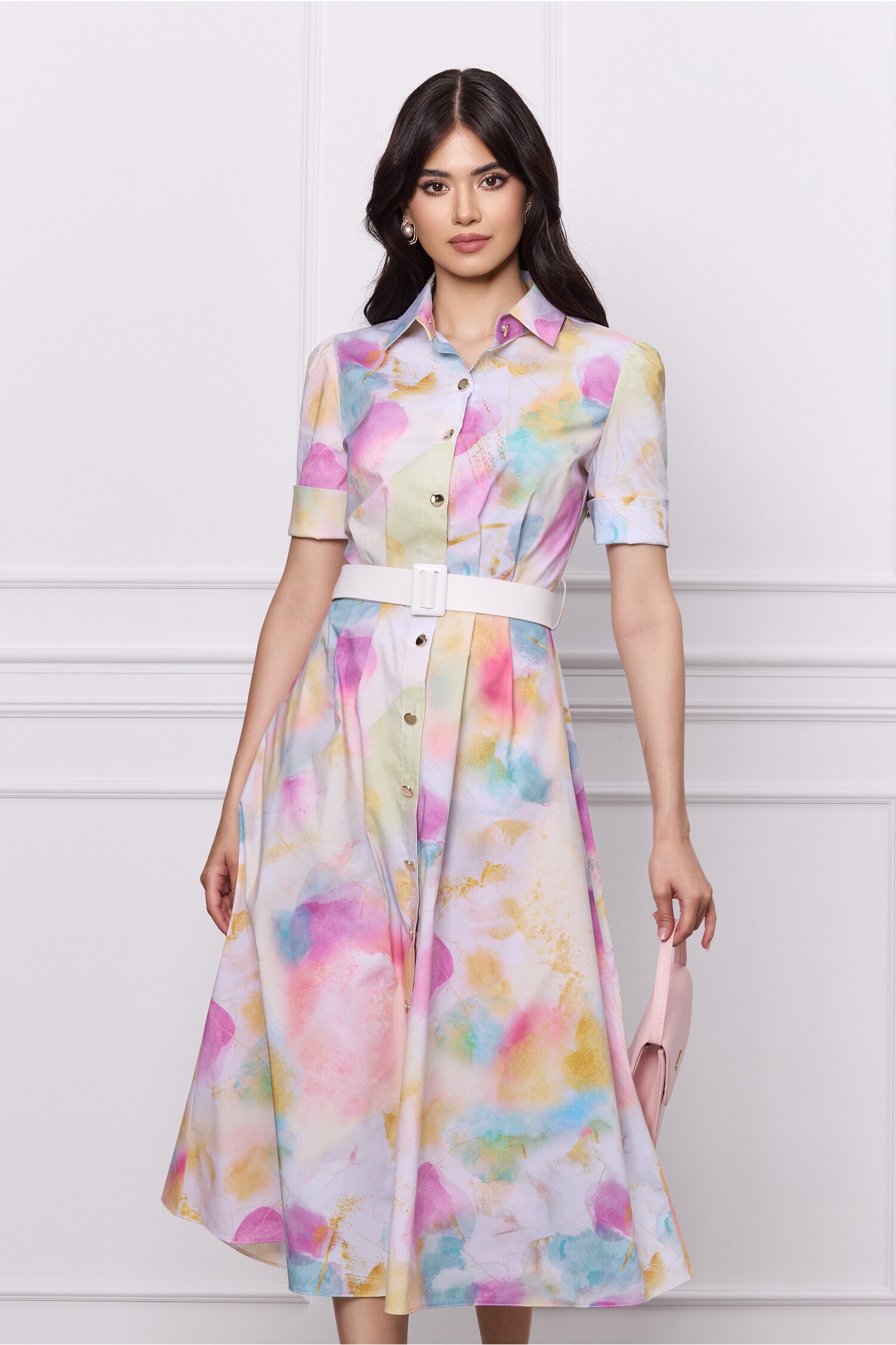 rochie-dy-fashion-galbena-cu-imprimeu-roz-si-curea-in-talie-1296554-1049957-4