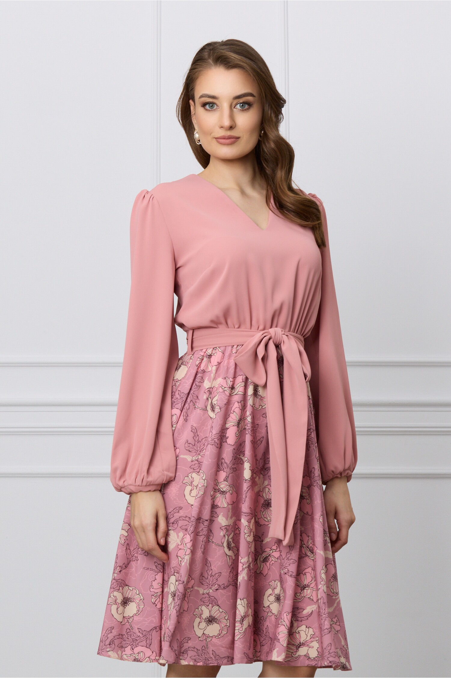 rochie-dy-fashion-roz-cu-imprimeu-pe-fusta-si-cordon-in-talie-1278580-1033229-4