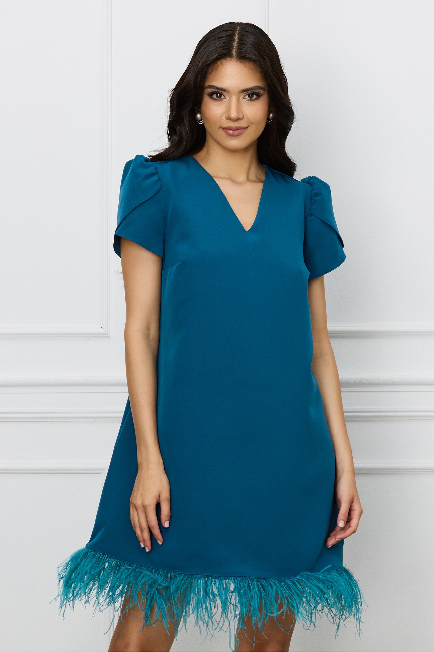 rochie-dy-fashion-turcoaz-cu-pene-la-baza-si-umeri-bufanti-1313555-1063397-4