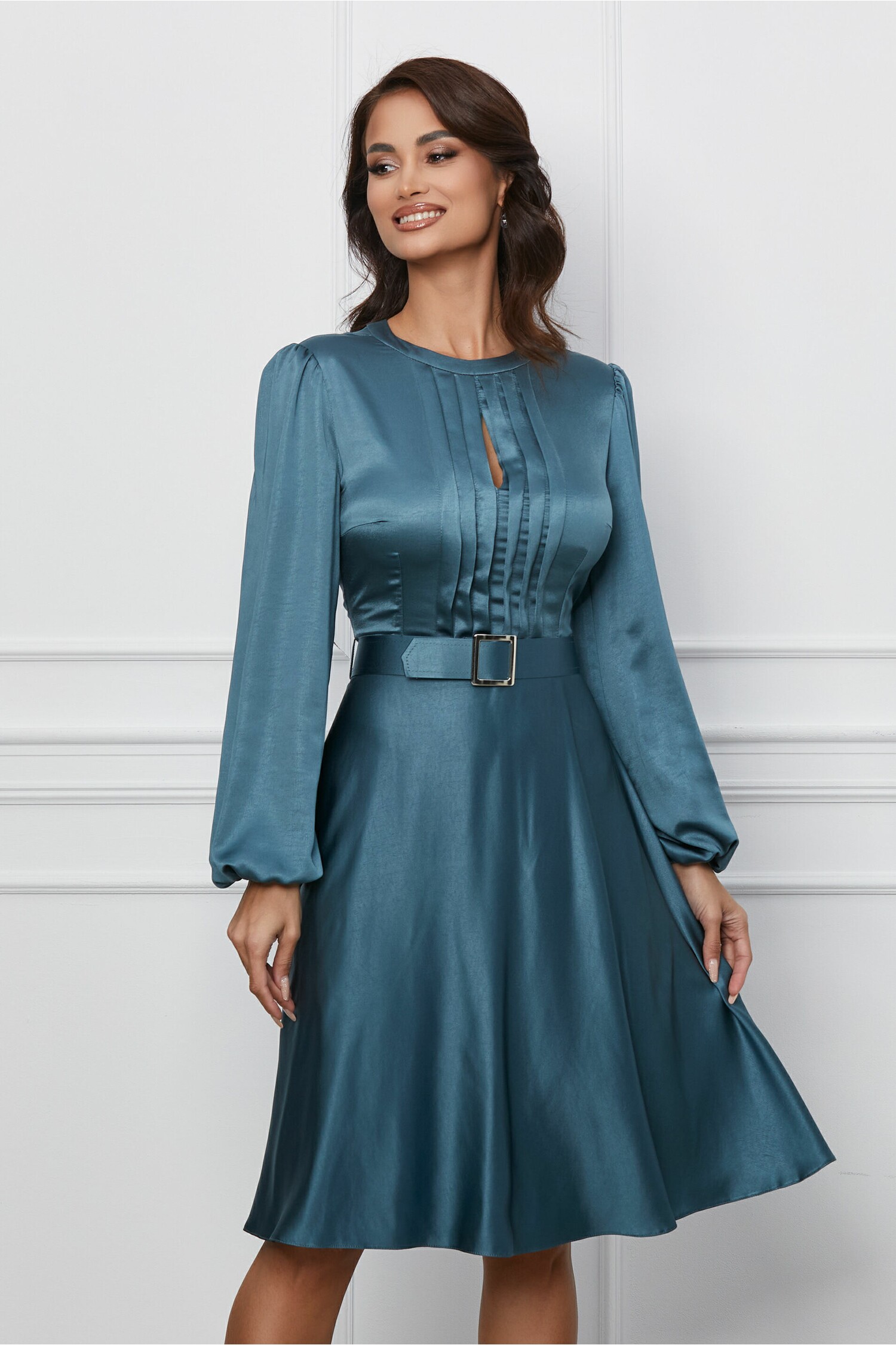 rochie-dy-fashion-turcoaz-cu-pliuri-pe-bust-si-curea-in-talie-1245828-1009653-4