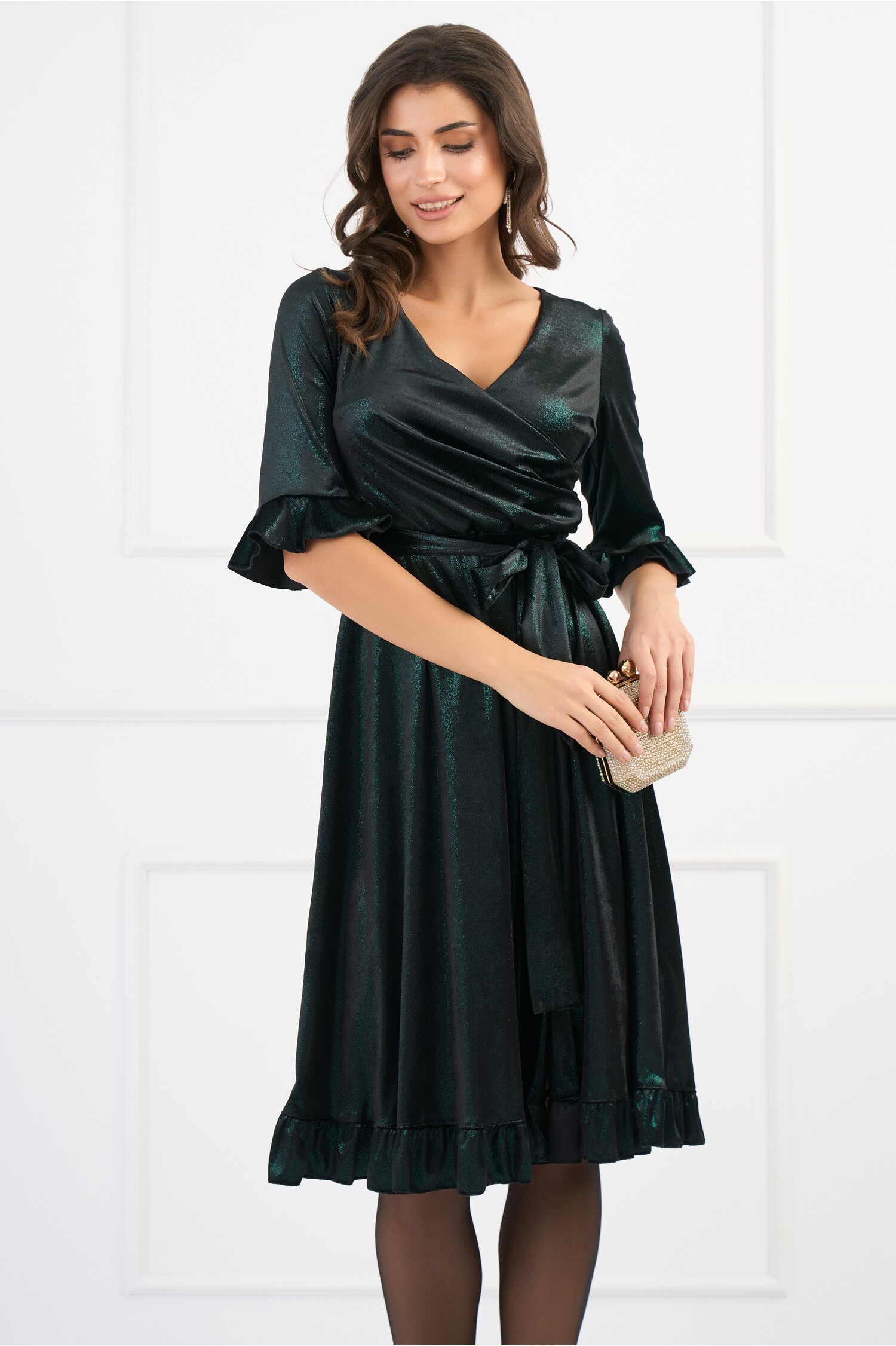 rochie-ella-collection-arina-eleganta-din-catifea-cu-fir-lurex-verde-si-cordon-in-talie-1342025-1087280-4