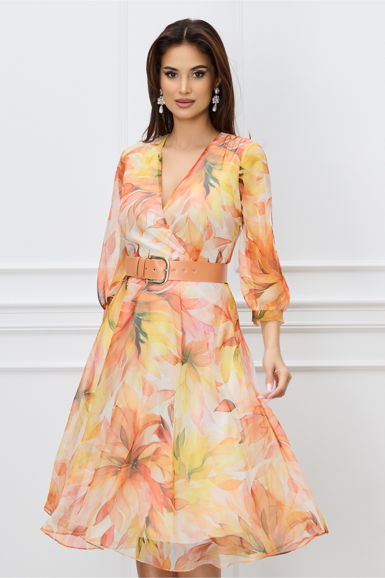 rochie-ivone-orange-cu-imprimeuri-si-curea-in-talie-1290785-1044518-4