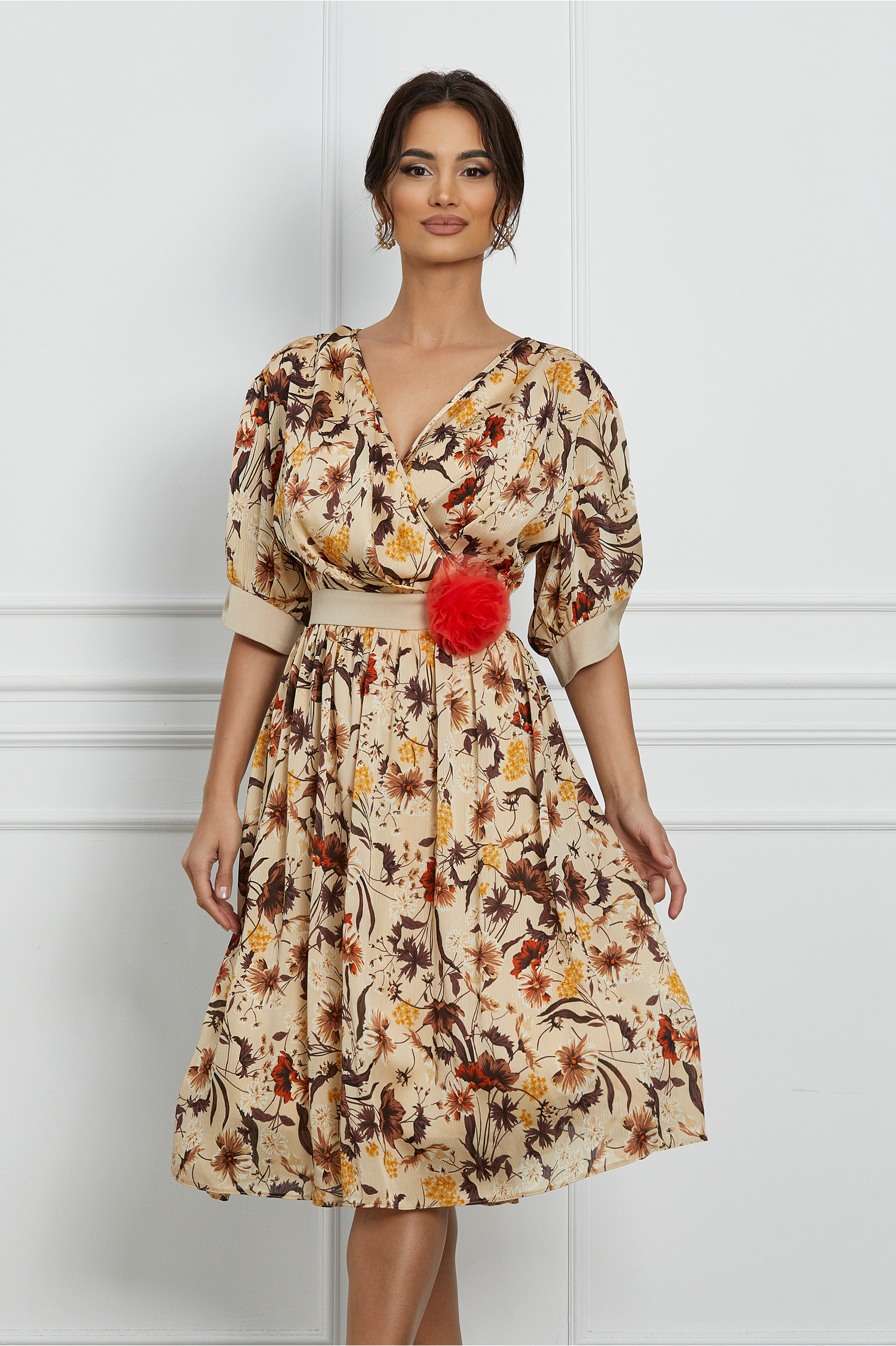 rochie-ladonna-bej-cu-imprimeuri-florale-maro-1171094-947282-4