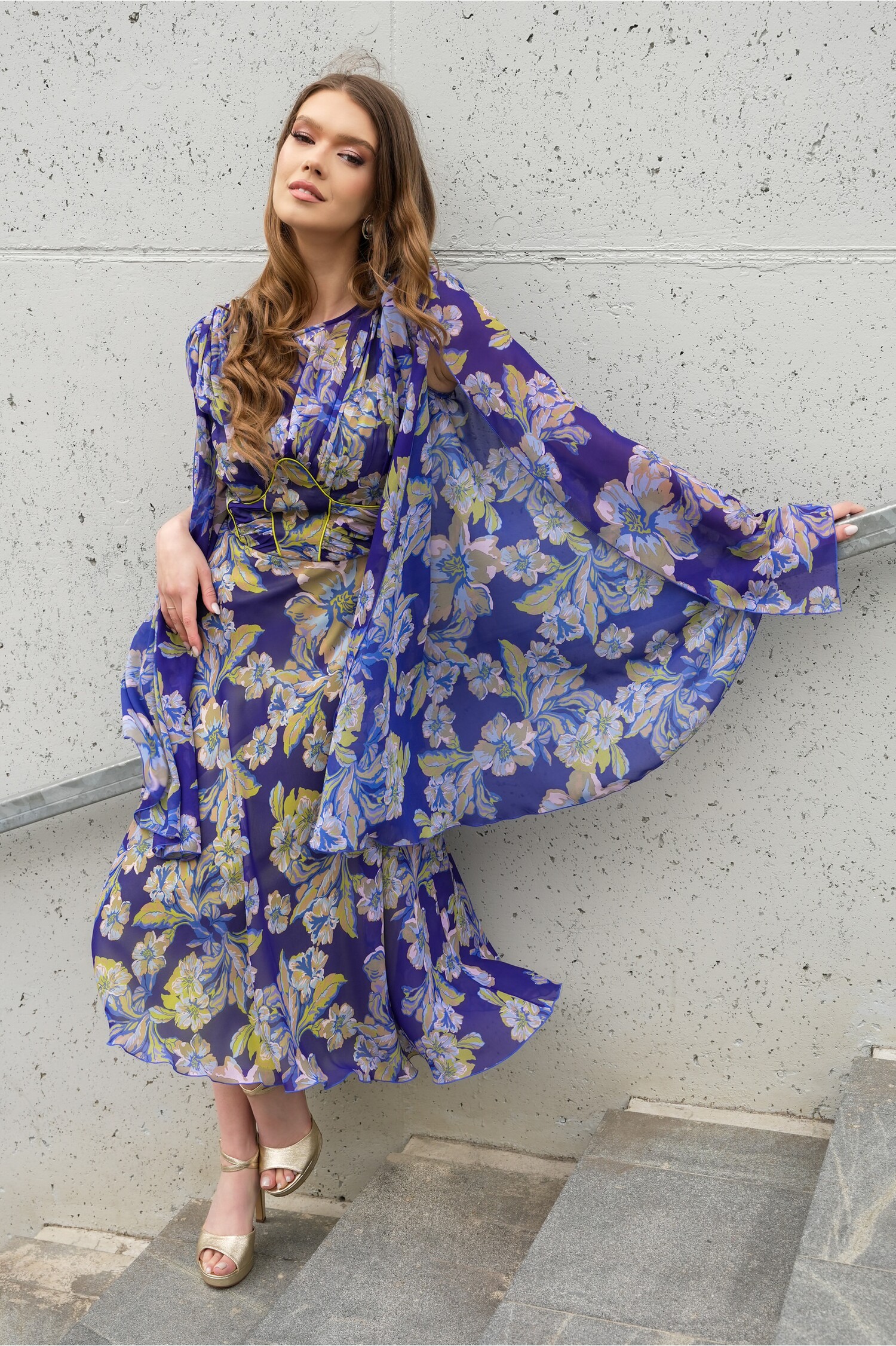 rochie-leonard-collection-albastra-cu-imprimeu-floral-verde-1267060-1027018-4