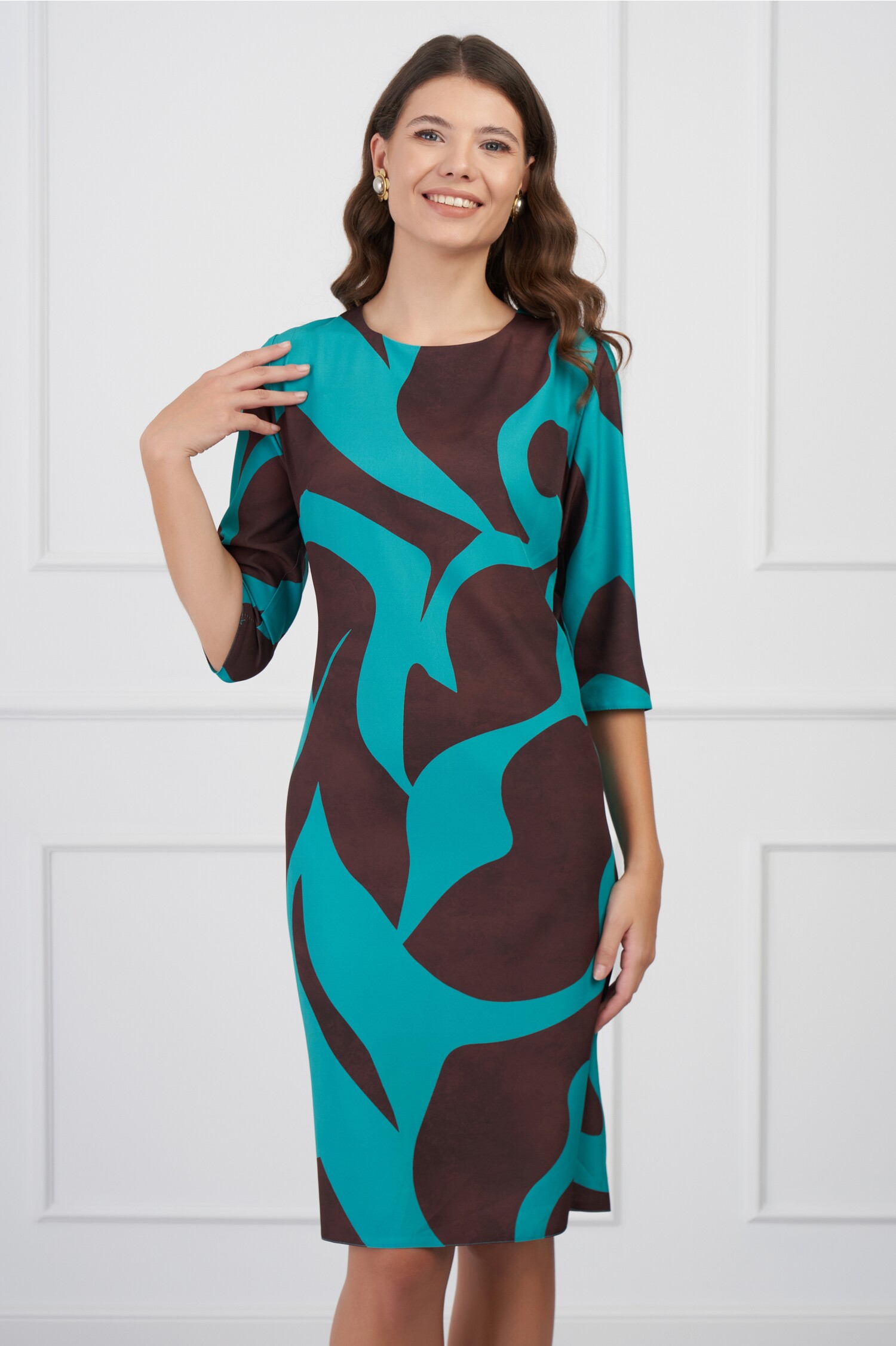 rochie-ludmila-verde-cu-imprimeu-maro-1319138-1068005-4