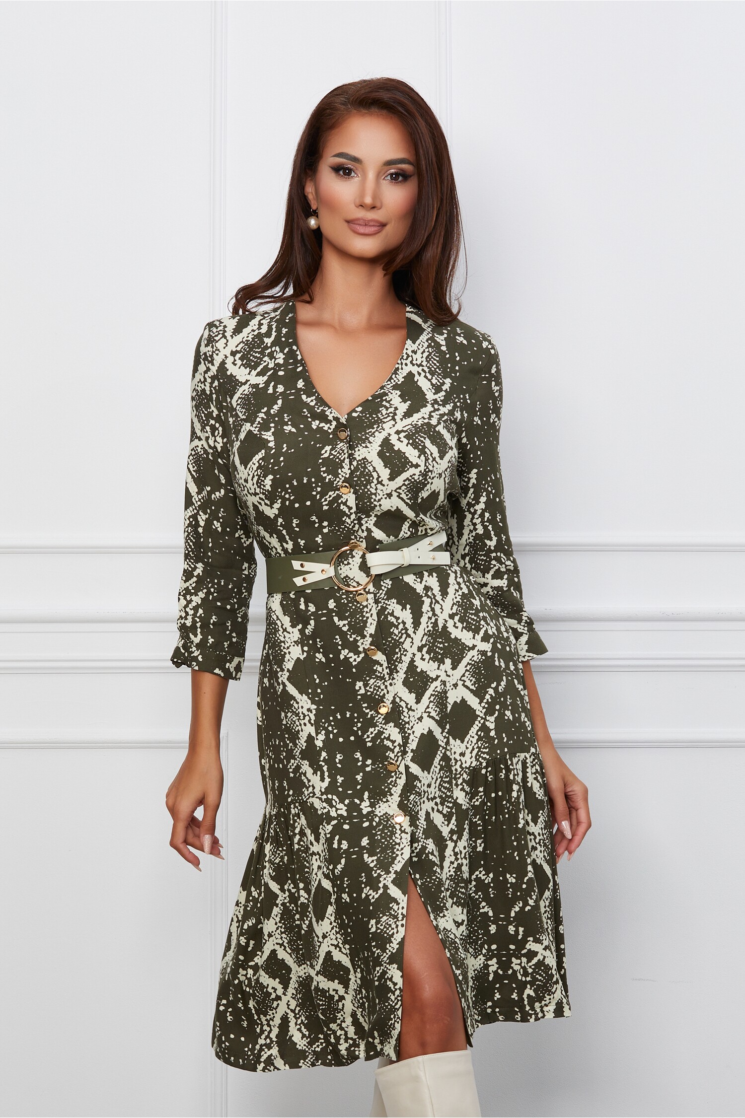 rochie-mara-kaki-cu-imprimeuri-bej-si-curea-in-talie-1232679-997452-4