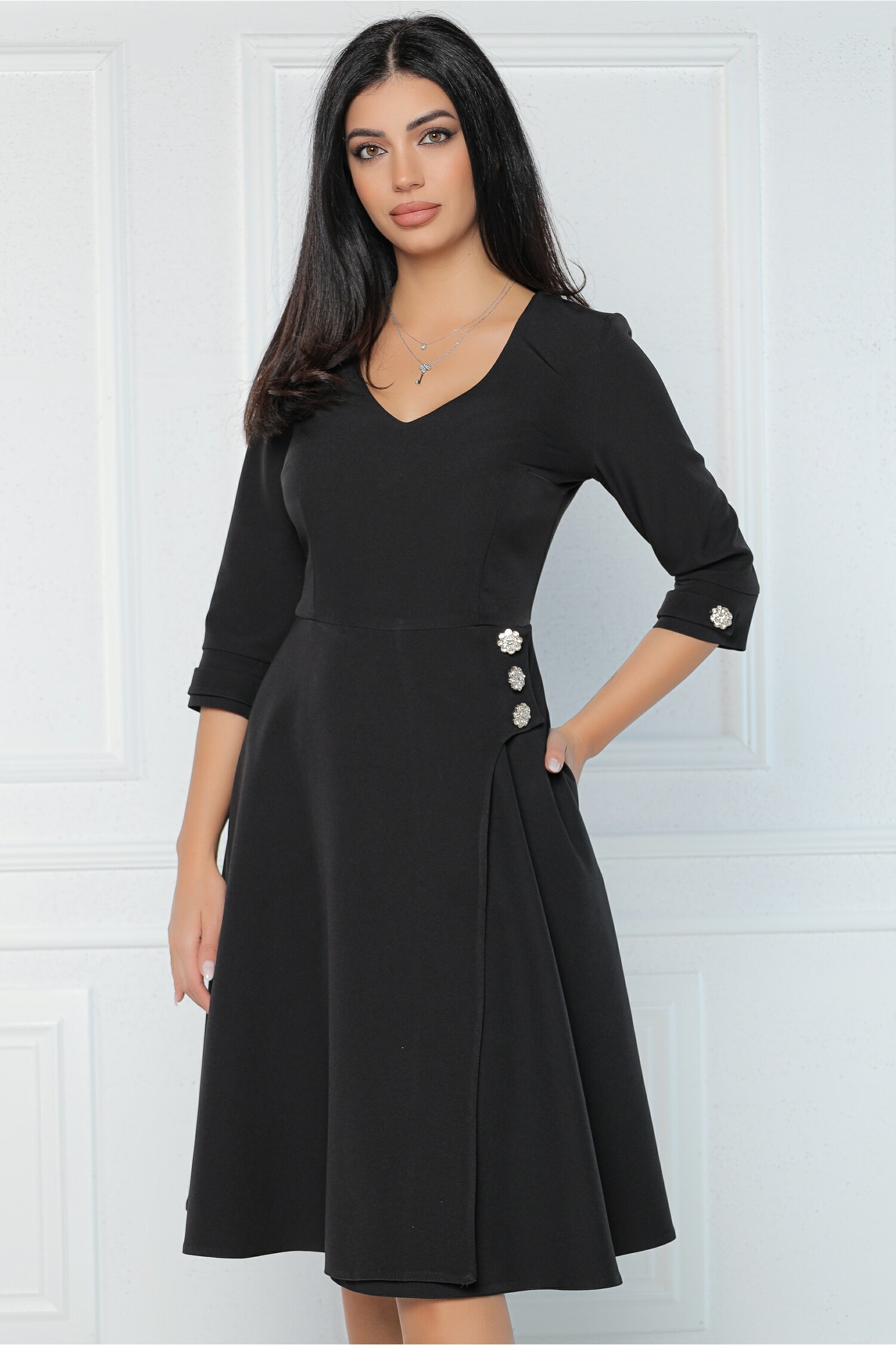 rochie-mbg-office-din-stofa-neagra-cu-nasturi-in-talie-1337555-1081202-4