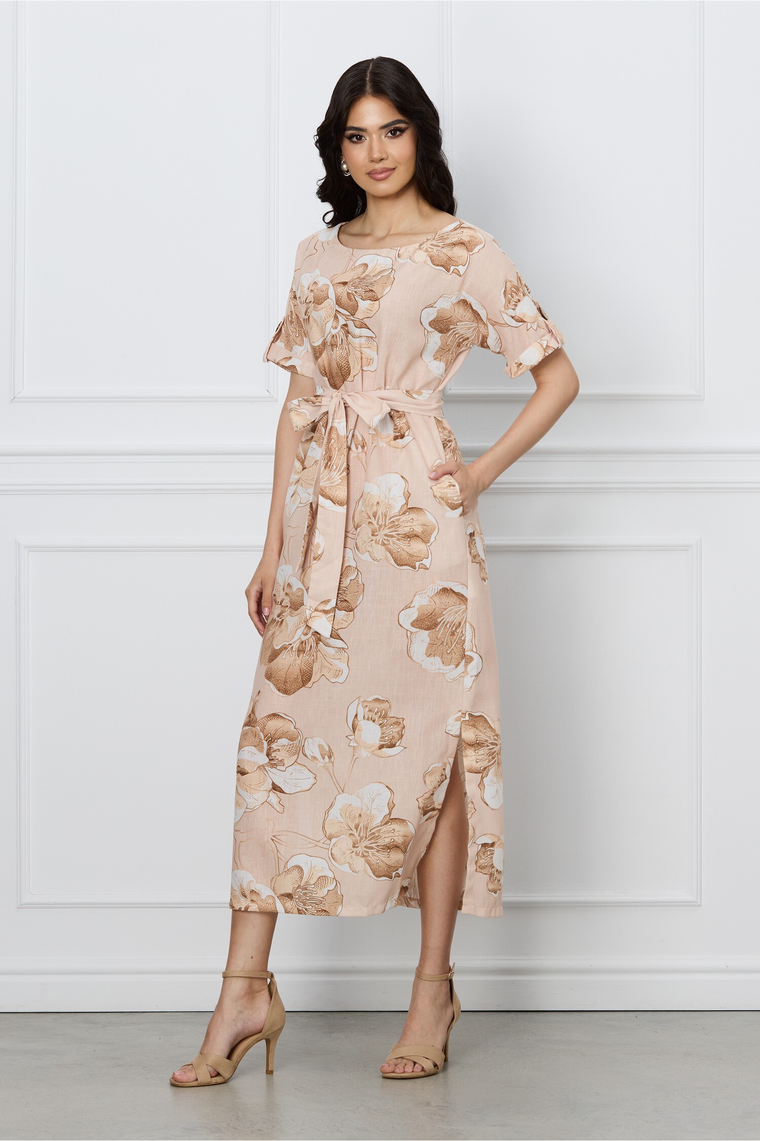rochie-morena-bej-cu-imprimeuri-florale-si-cordon-in-talie-1280261-1053482-4