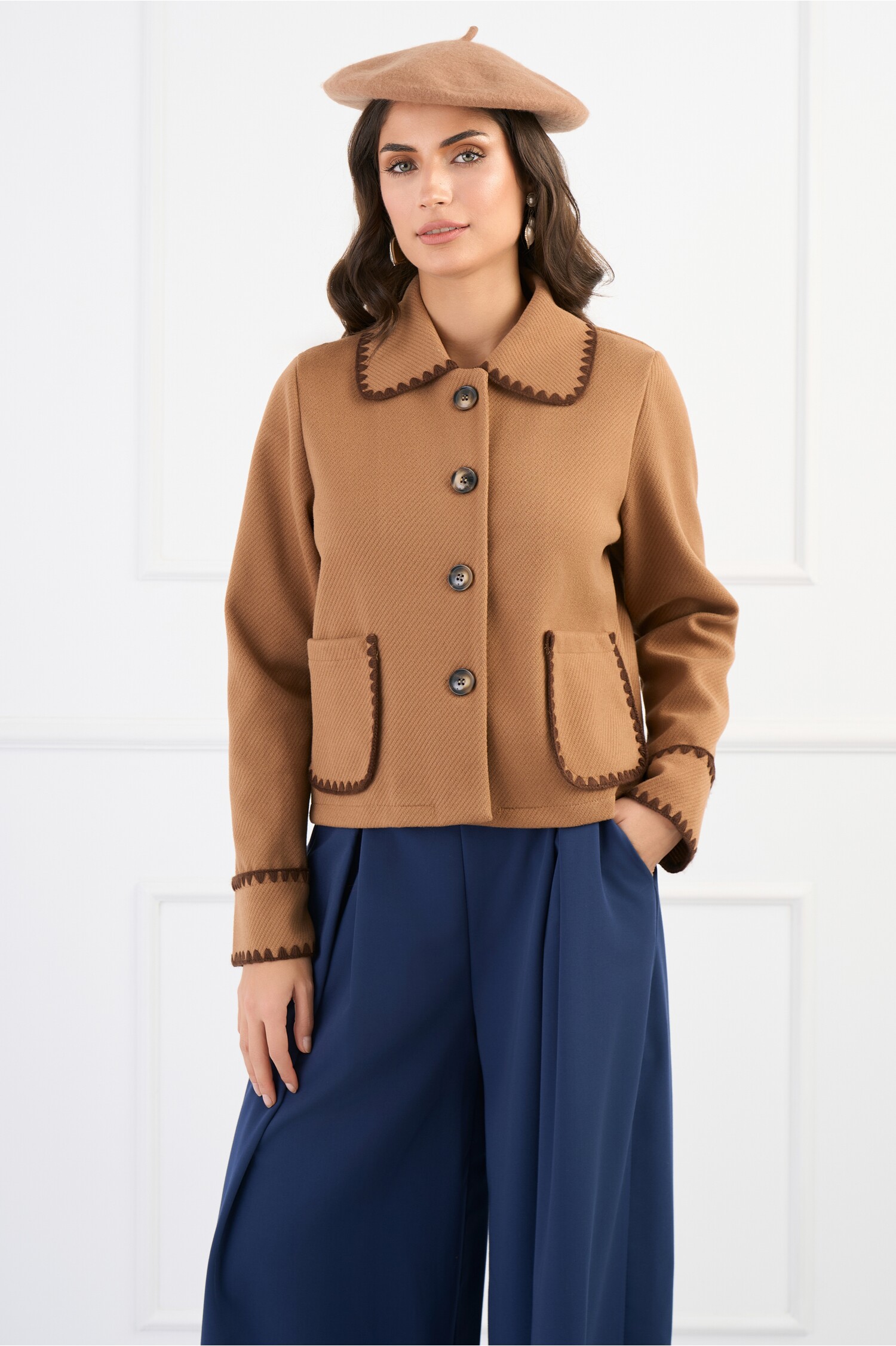 sacou-office-din-stofa-maro-camel-cu-broderie-si-buzunare-1341989-1087316-4