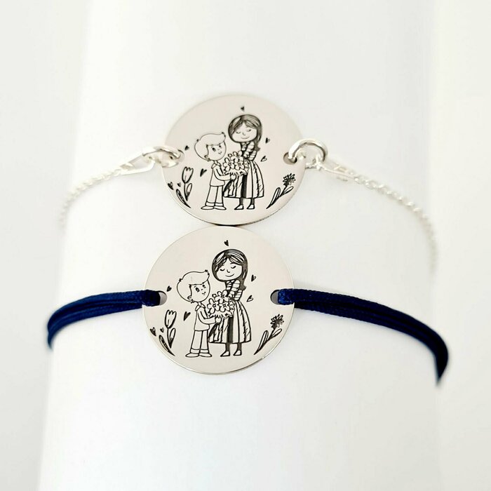 set-2-bratari-personalizate-mama-si-fiu-banuti-de-15-mm-argint-925-snur-reglabil-pentru-fiu-si-lantisor-pentru-mama-33785-4