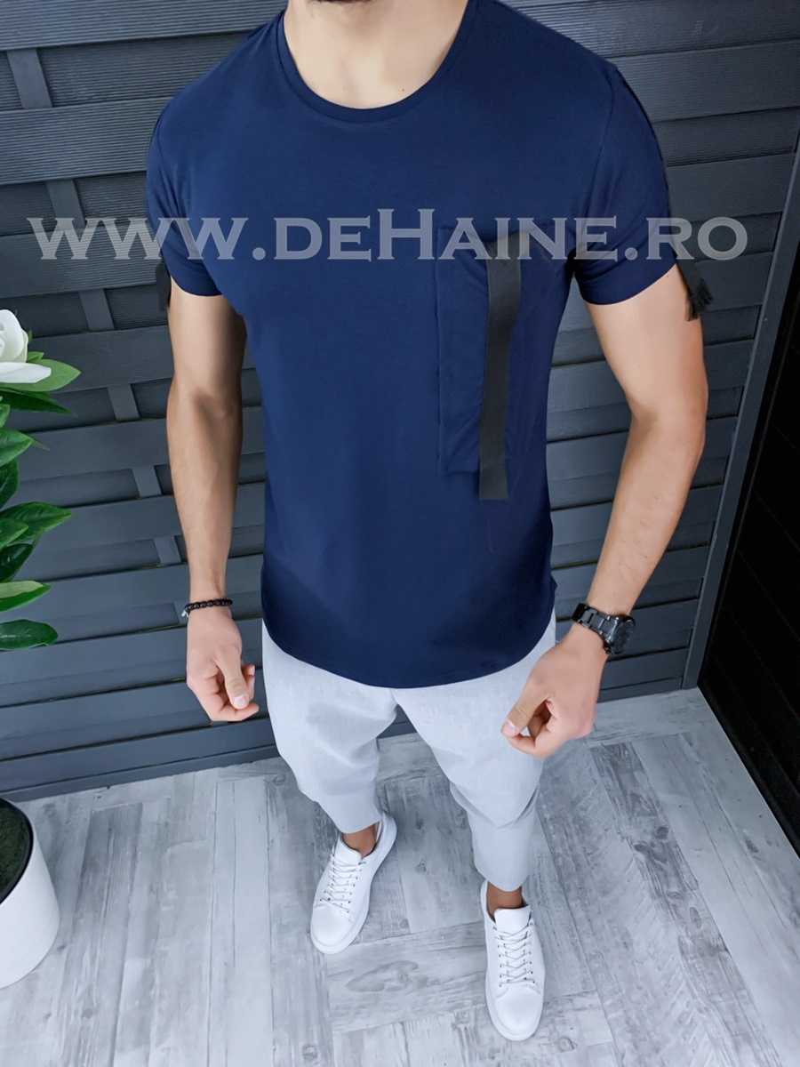 tricou-barbati-premium-zara-online-B1134-bleumarin