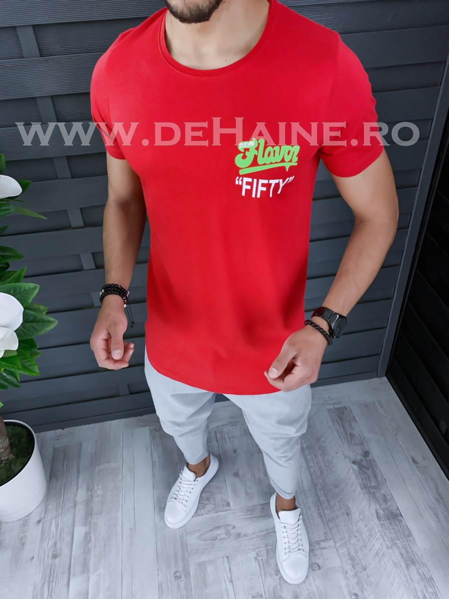 tricou-barbati-zara-online-B1013-rosu