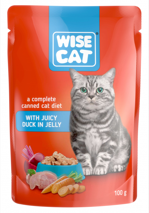wise-cat-hrana-umeda-pentru-pisici-suculent-cu-rata-in-jeleu-100-g-959866