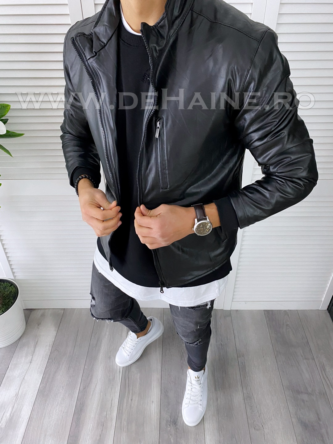 B7191-Geaca-de-piele-barbati-slim-fit-neagra-online-dj-plus-haine-barbati-a