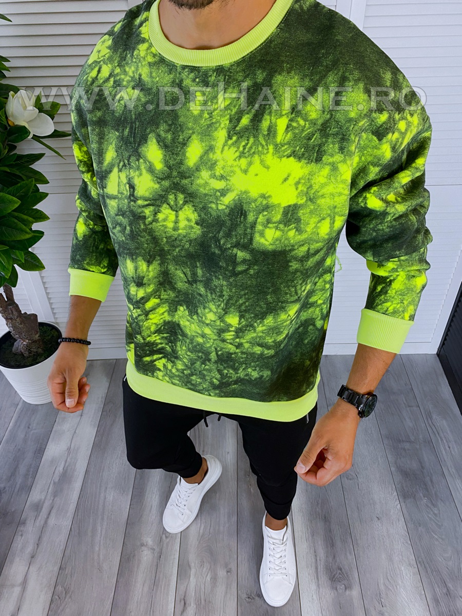 K361-Bluza-barbati-oversize-verde-vatuita-online-zara-EKSI1-haine-barbati-b