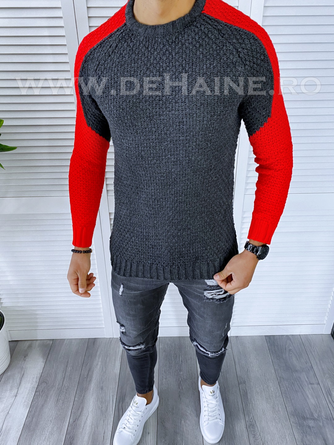 T3594-Pulover-barbati-gros-slim-fit-gri-online-zara-EKSI1-haine-barbati-b