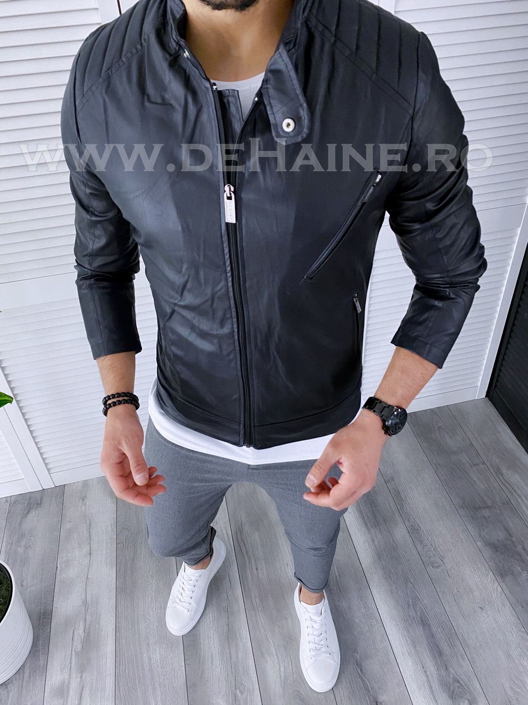 geaca-piele-ecologica-dark-blue-barbati-slim-fit-online-zara-Zara-DJplus-B3111-haine-barbati-b