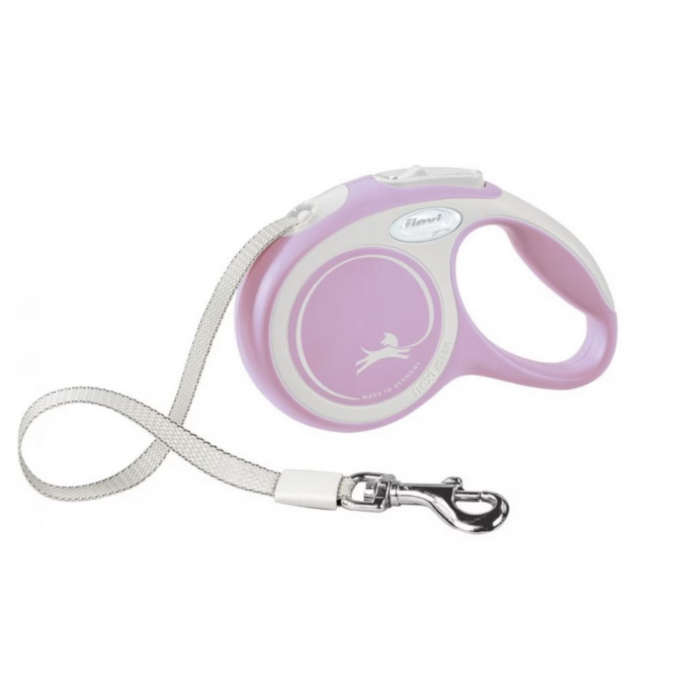 lesa-pentru-caini-comfort-banda-flexi-retractabil-pana-la-12-kg-xs-3-metri-roz-879826
