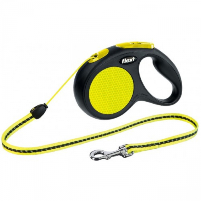 lesa-pentru-caini-new-classic-neon-banda-flexi-retractabil-pana-la-15-kg-s-5-metri-galben-copie-879063