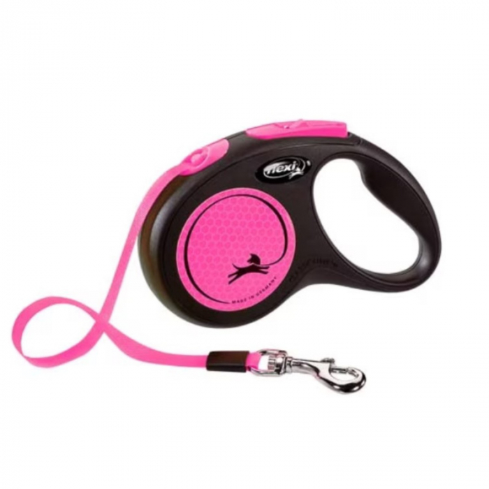 lesa-pentru-caini-new-classic-neon-banda-flexi-retractabil-pana-la-15-kg-s-5-metri-portocaliu-copie-330385